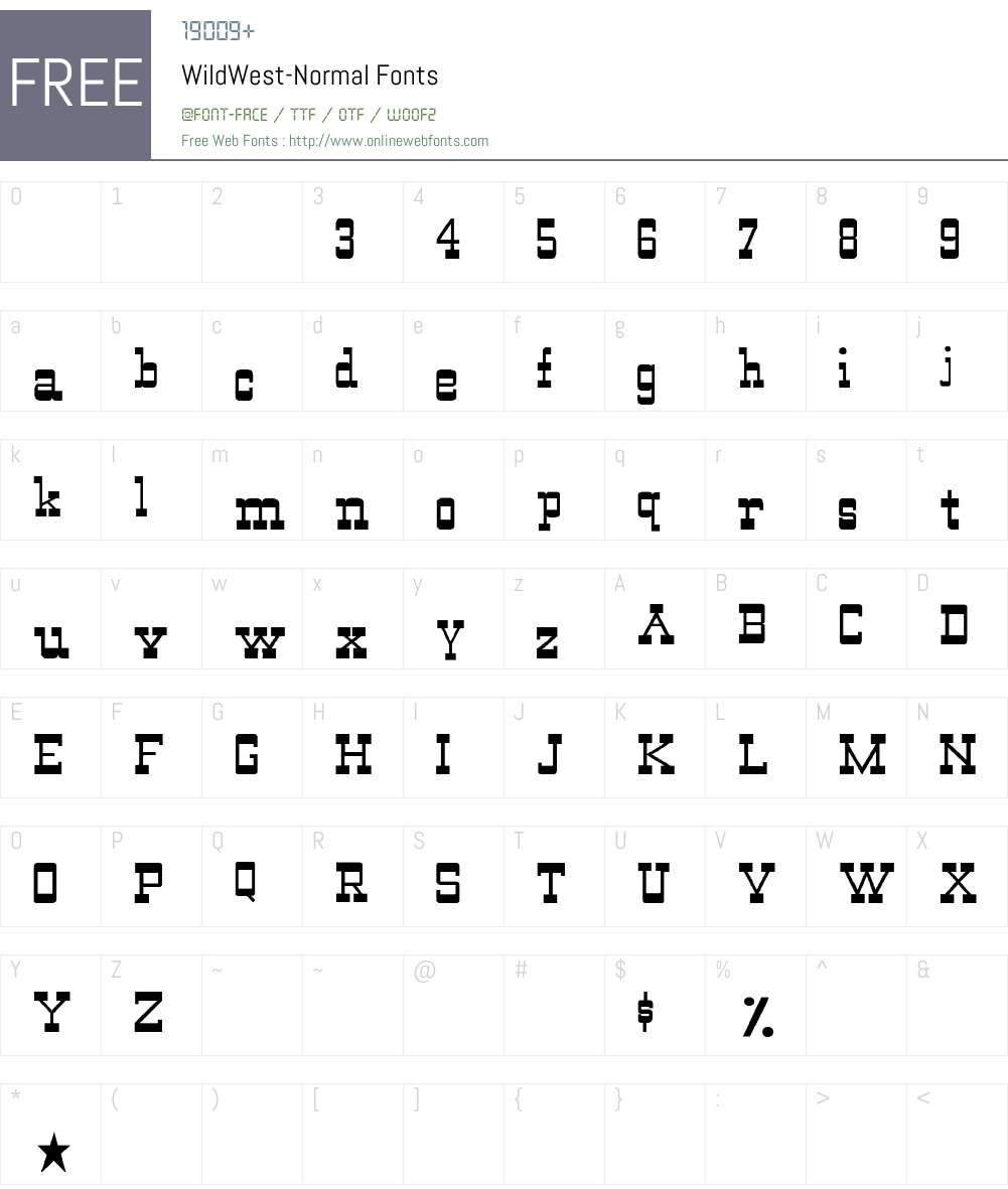 WildWest-Normal Font Screenshots