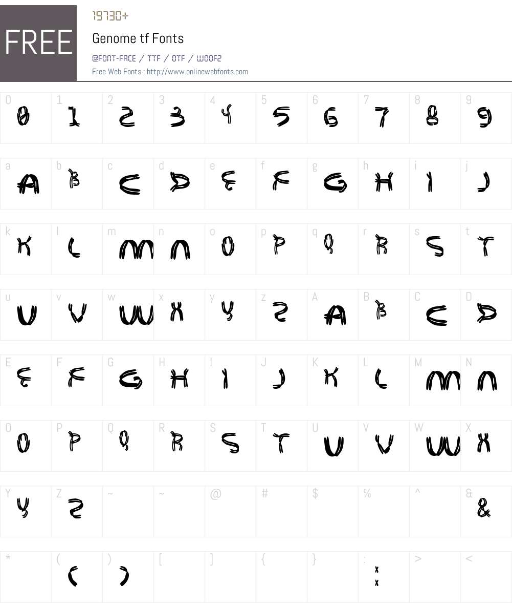 Genome Font Screenshots