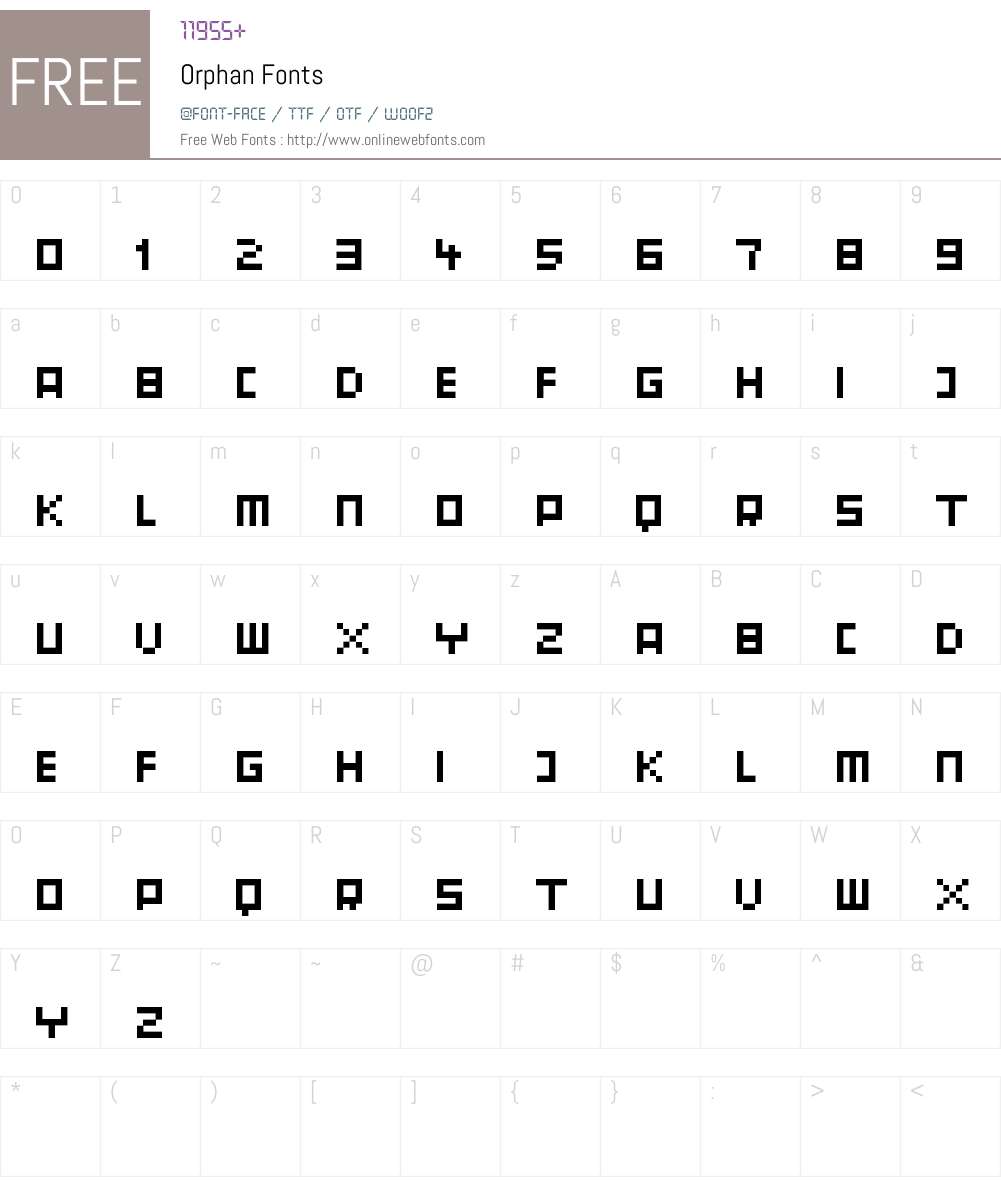 Orphan Font Screenshots