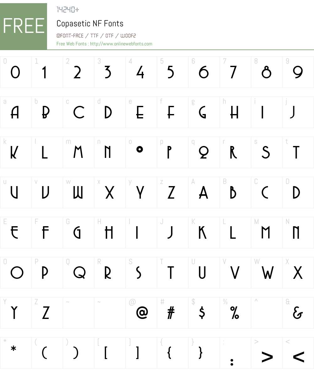 Copasetic NF Font Screenshots