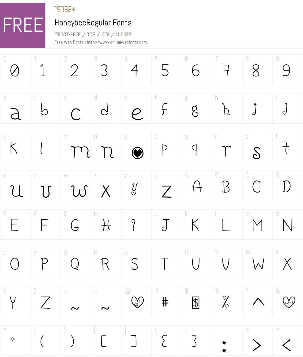 Honeybee Font Screenshots