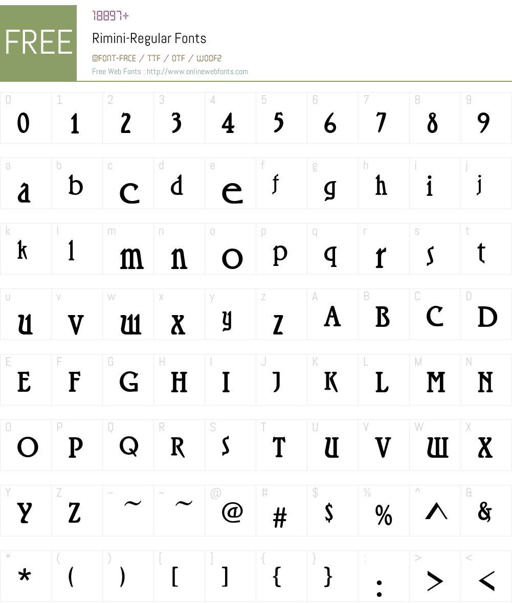 Rimini Font Screenshots