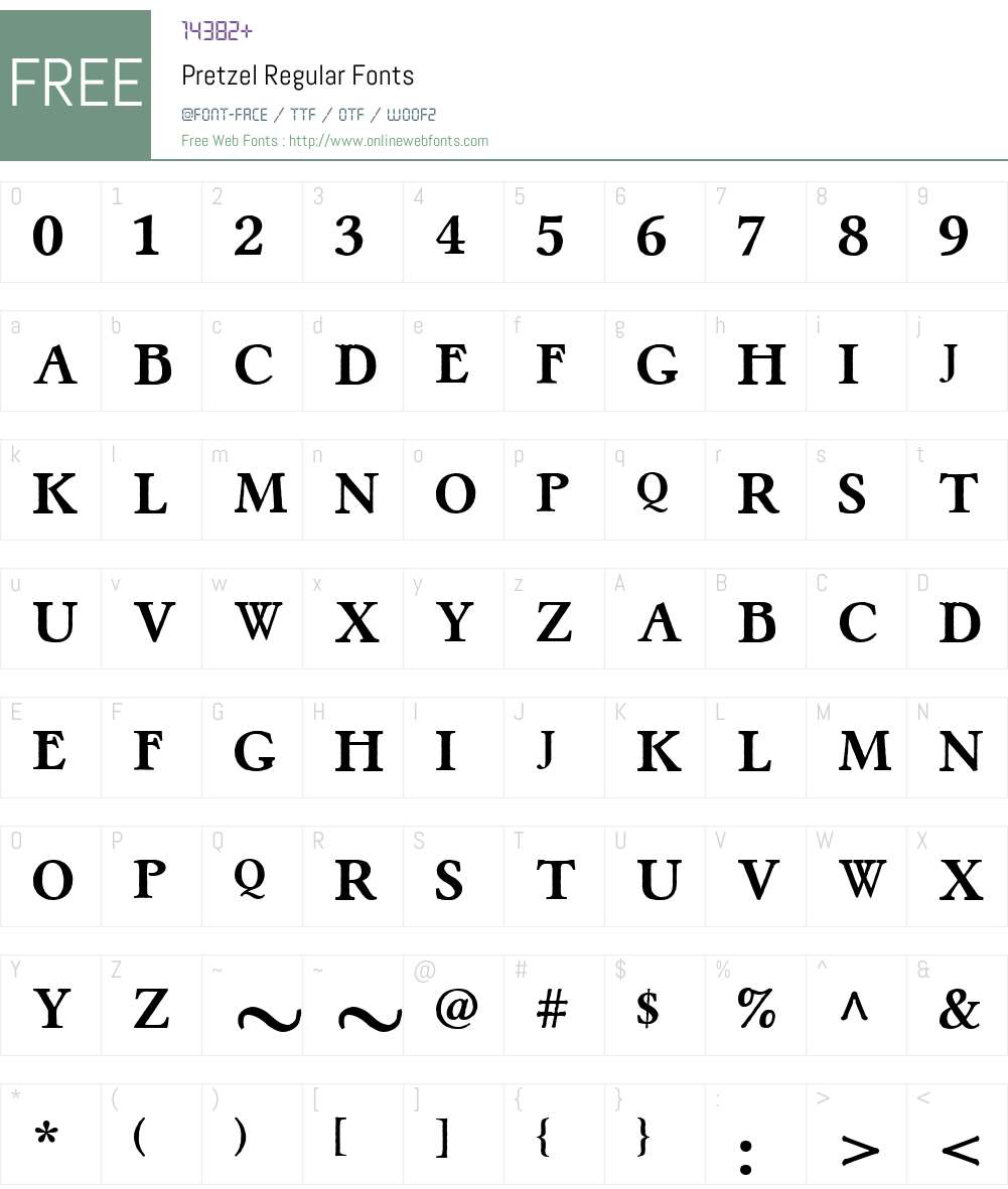 Pretzel Font Screenshots