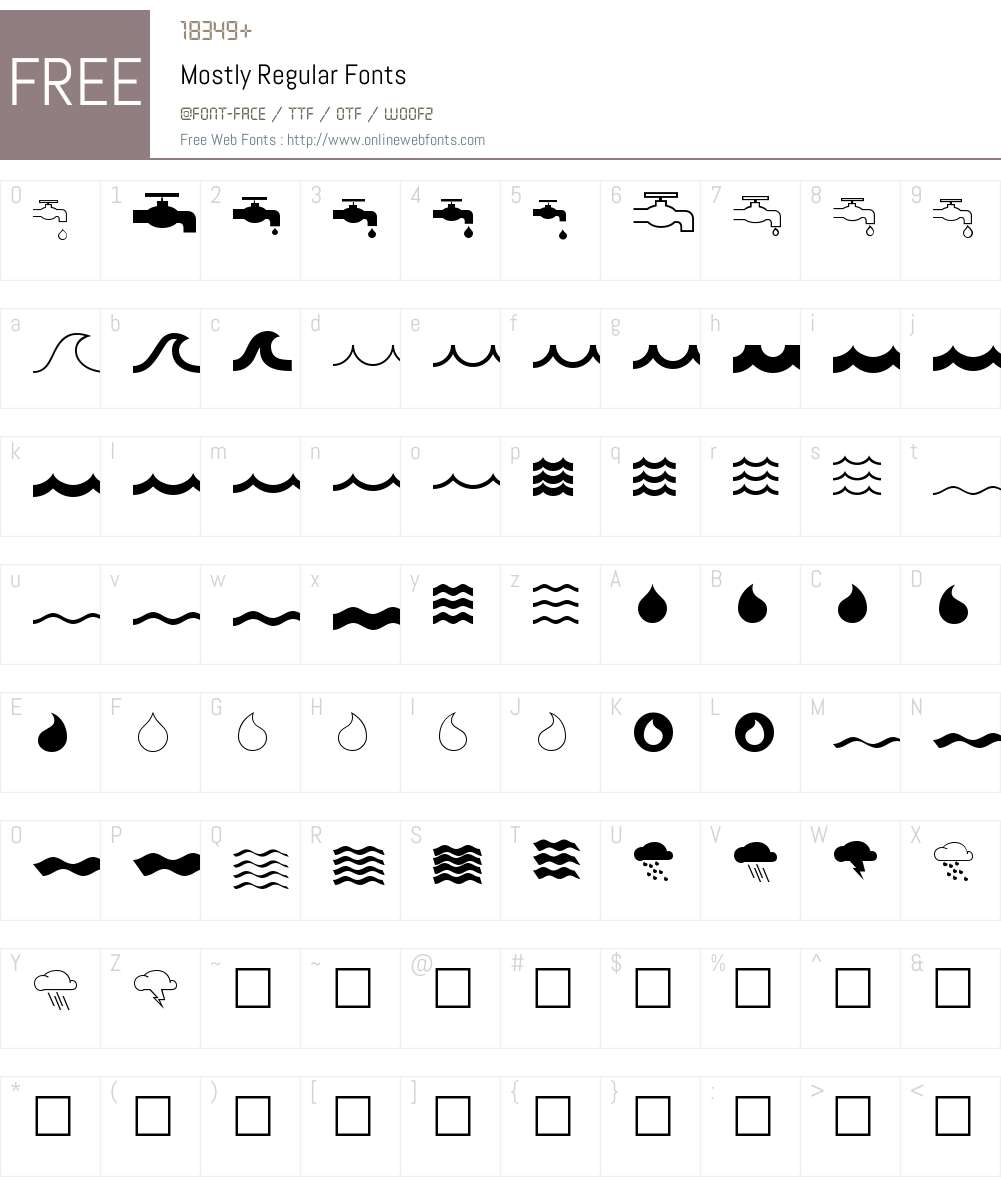 Mostly Font Screenshots