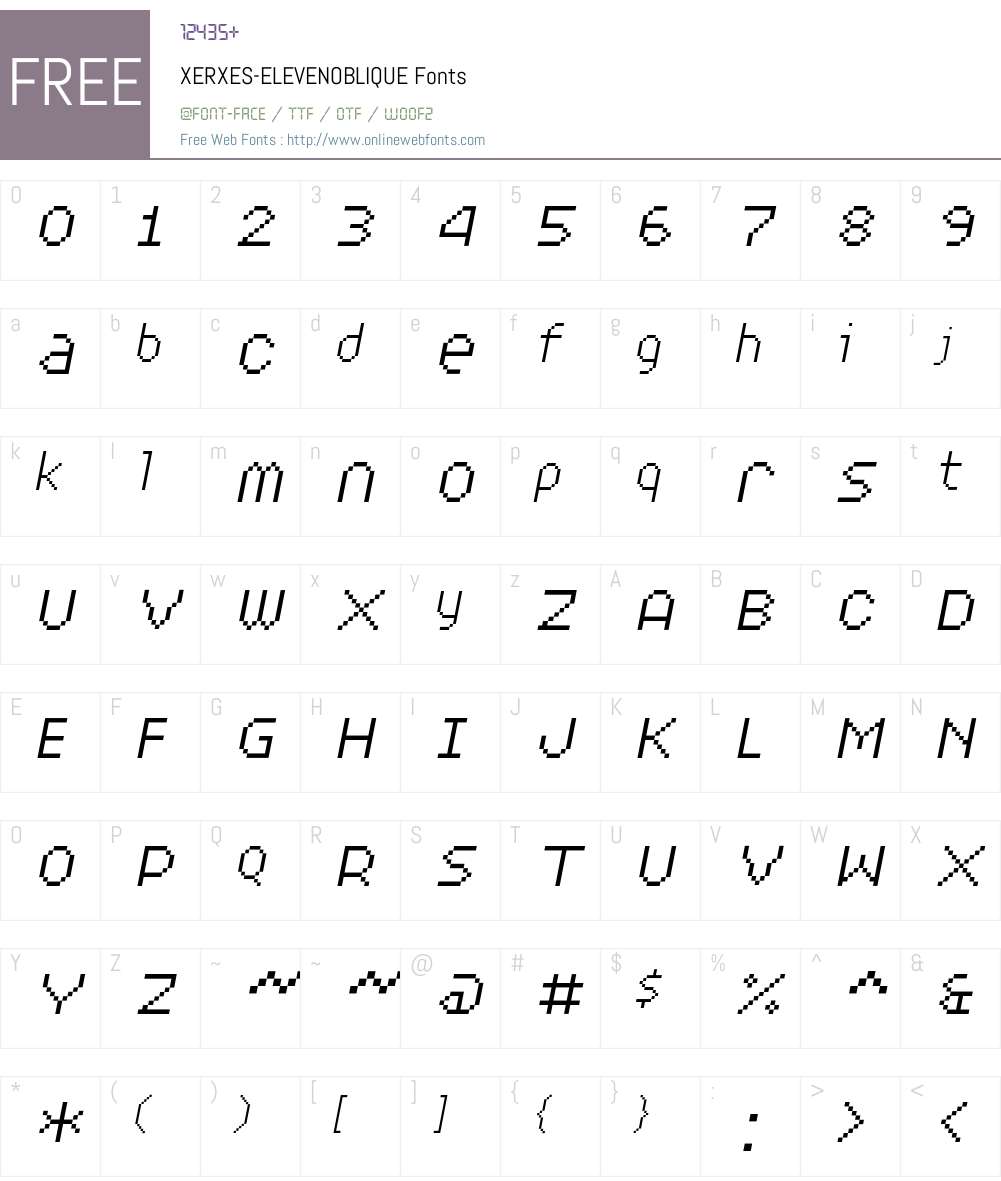 XERXES Font Screenshots