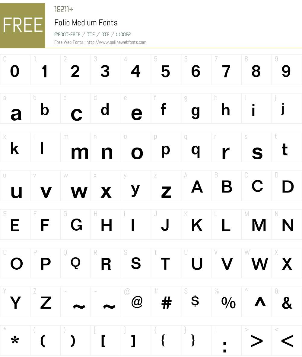 Folio BQ Font Screenshots