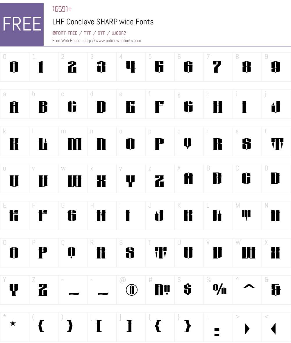 LHF Conclave SHARP wide Font Screenshots