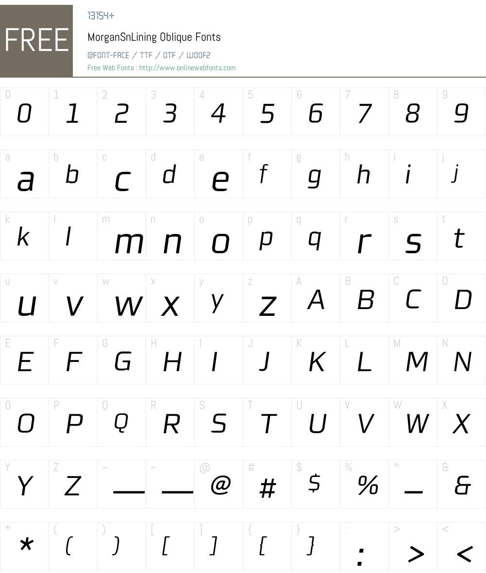 MorganSnLining Font Screenshots