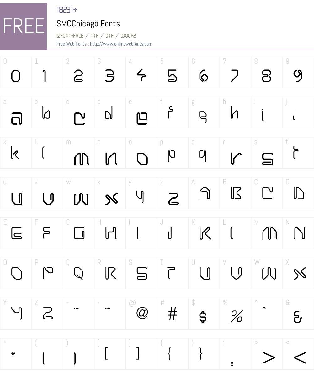 SMCChicago Font Screenshots