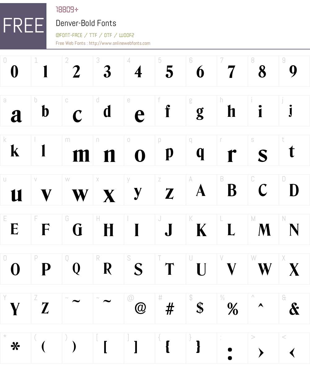 Denver-Bold Font Screenshots