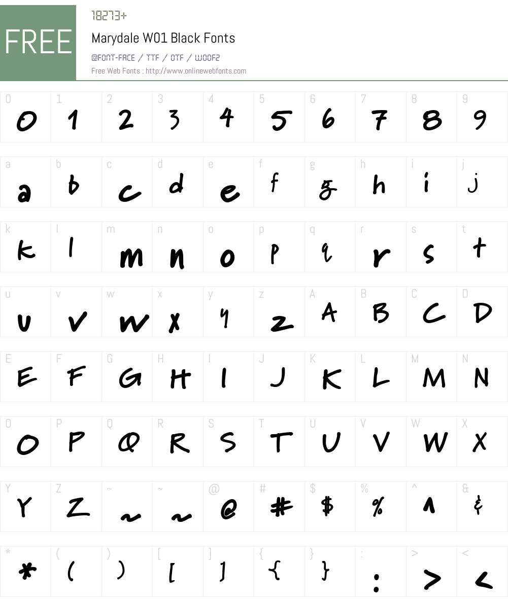 MarydaleW01-Black Font Screenshots