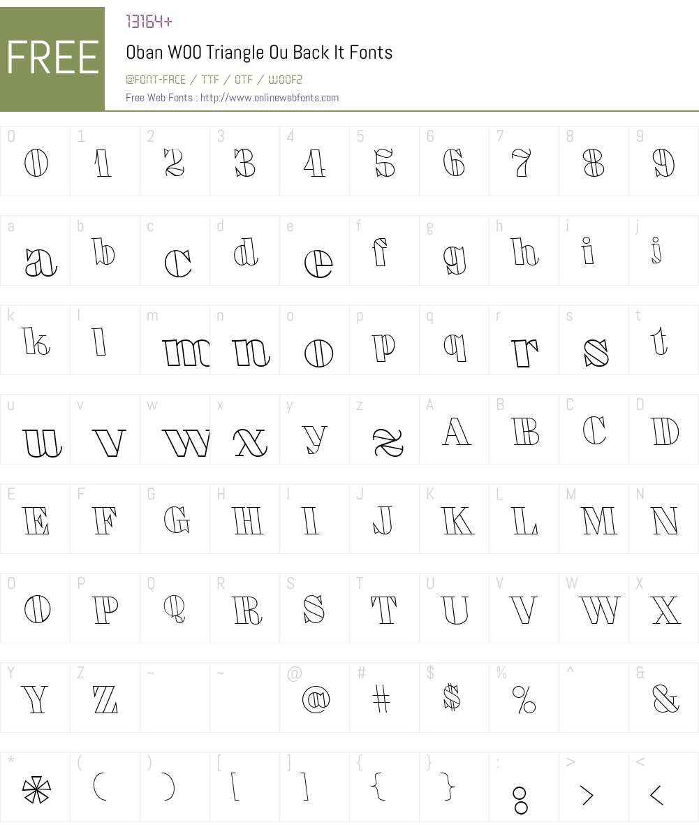 Oban Font Screenshots