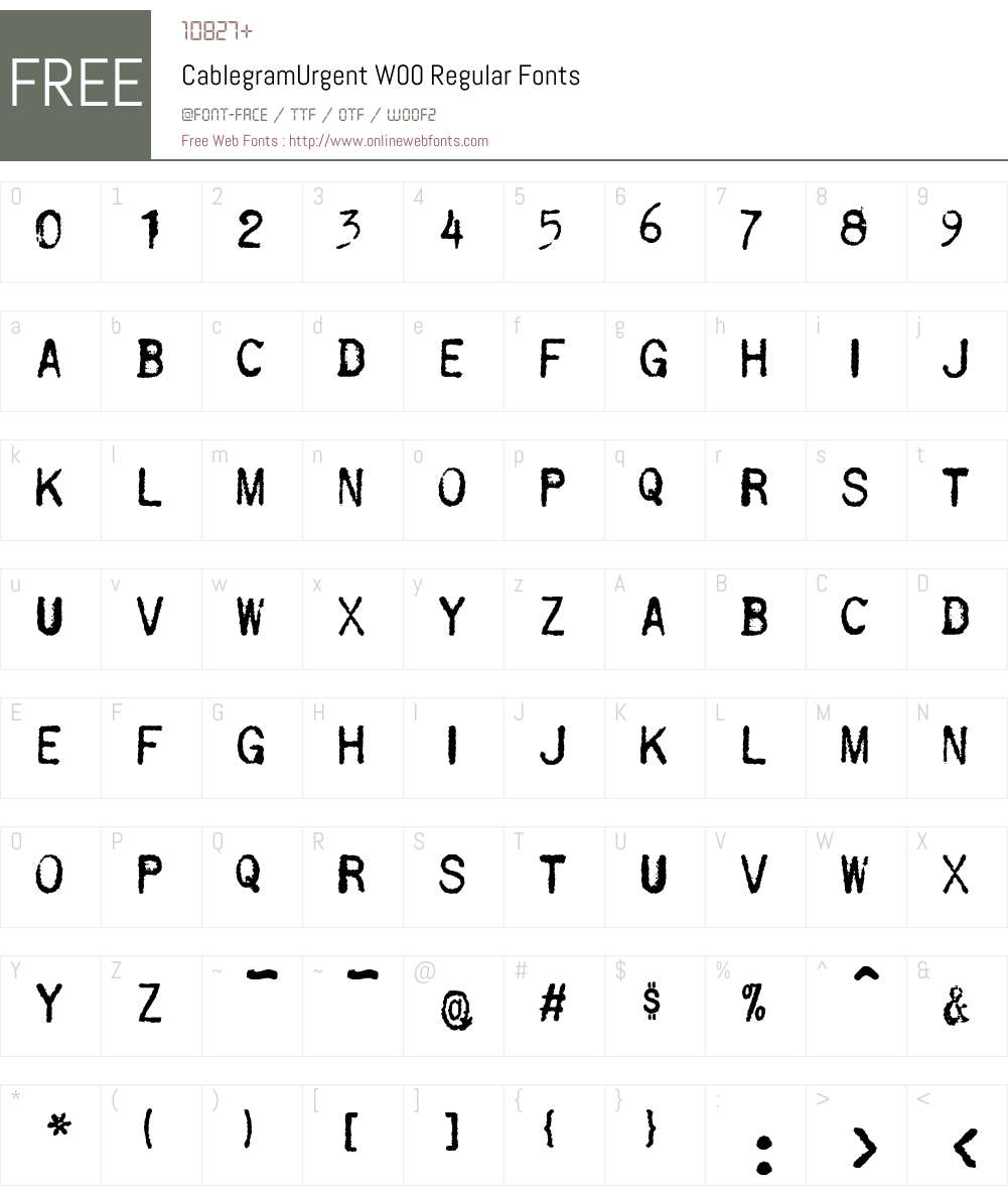 Cablegram Font Screenshots
