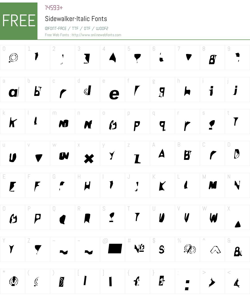 Sidewalker Font Screenshots