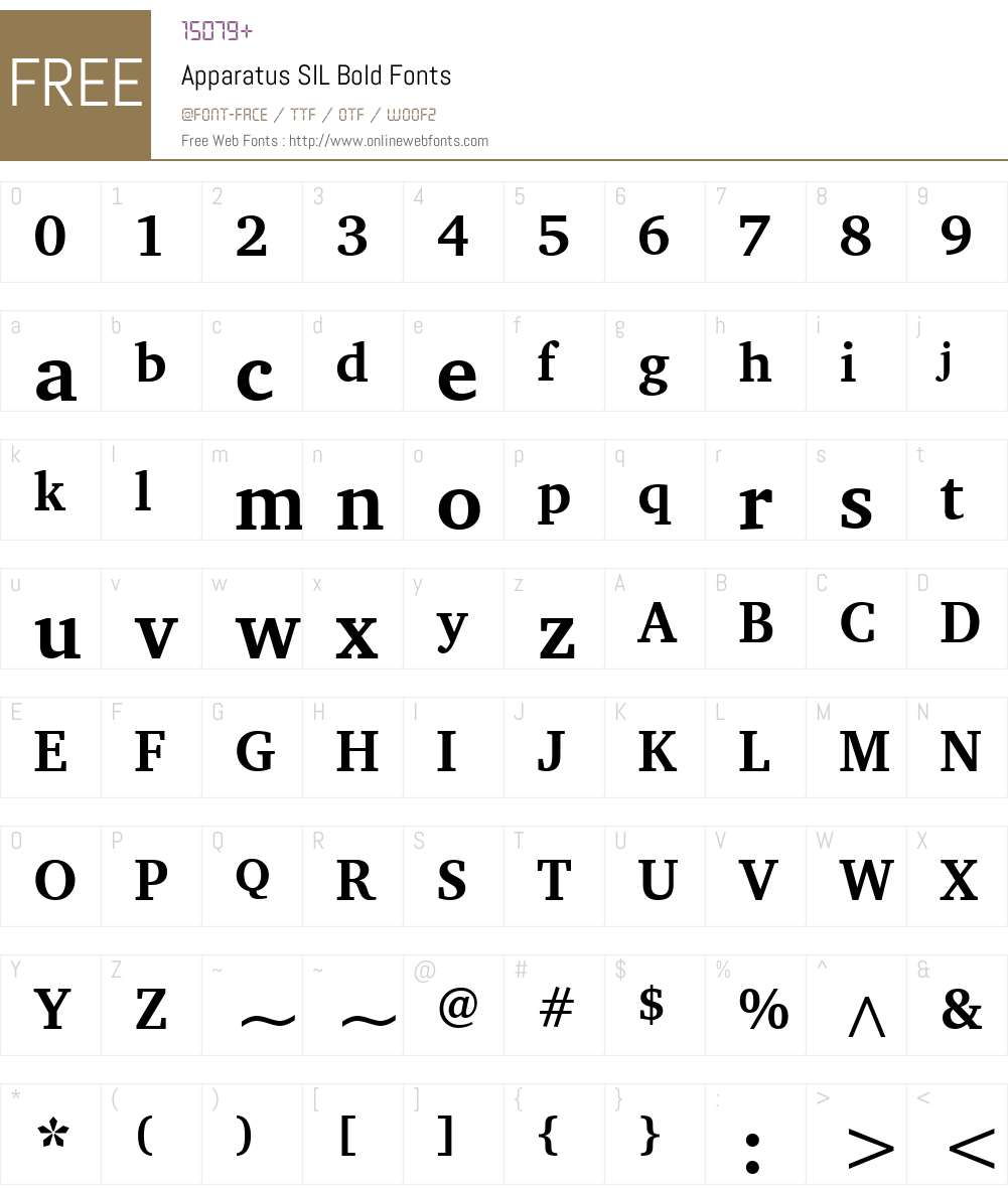 Apparatus SIL Font Screenshots