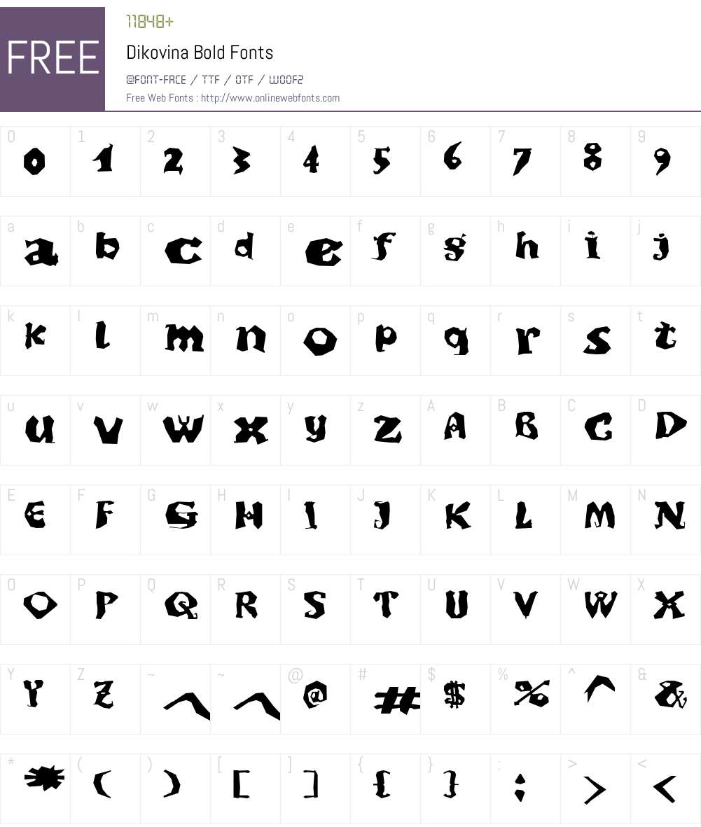 Dikovina Font Screenshots
