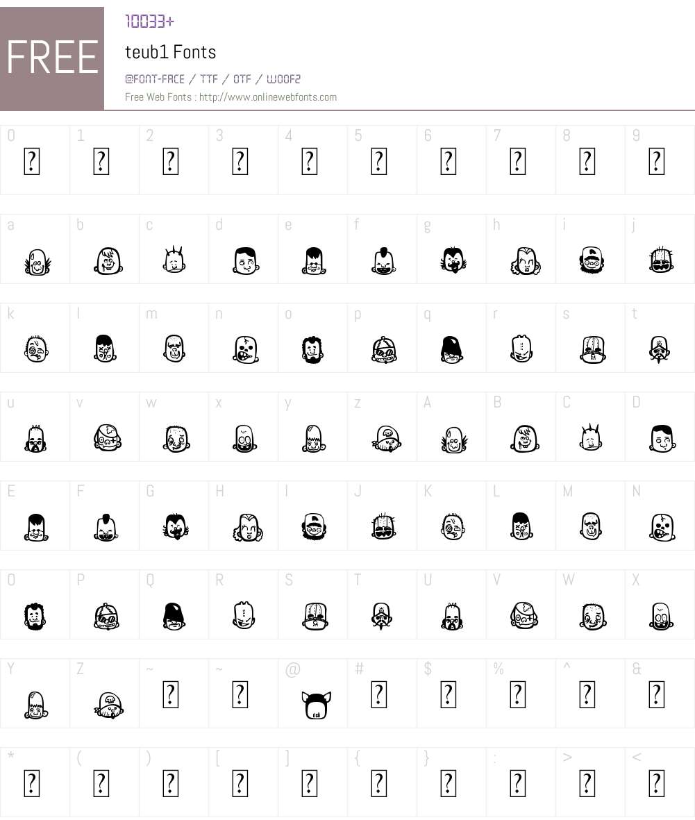 teub1 Font Screenshots