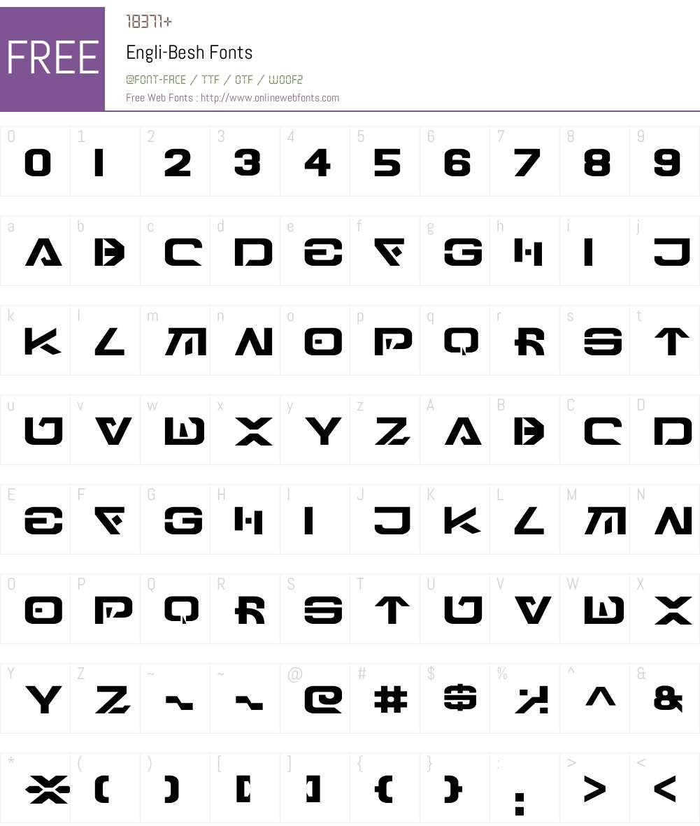 Engli-Besh Font Screenshots