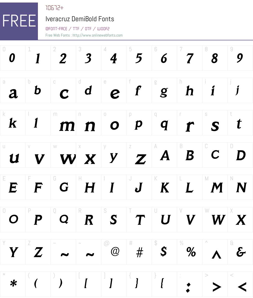 Iveracruz Font Screenshots