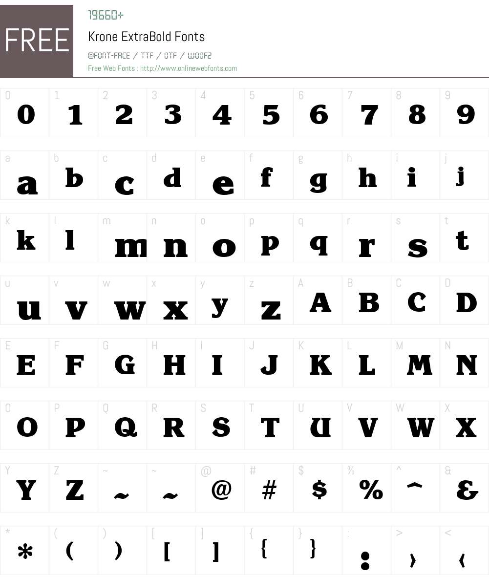 Krone ExtraBold Font Screenshots