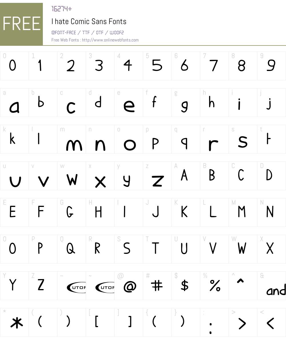 I hate Comic Sans Font Screenshots