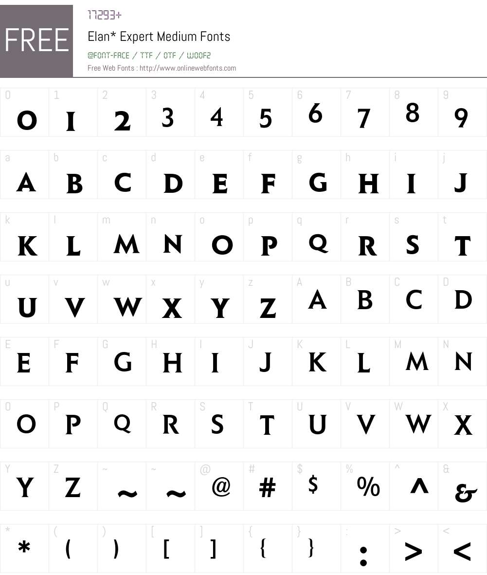 Elan Expert BQ Font Screenshots