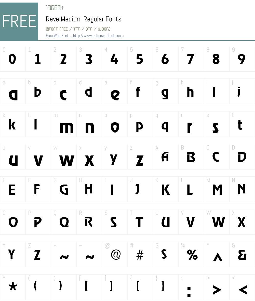 RevelMedium Font Screenshots