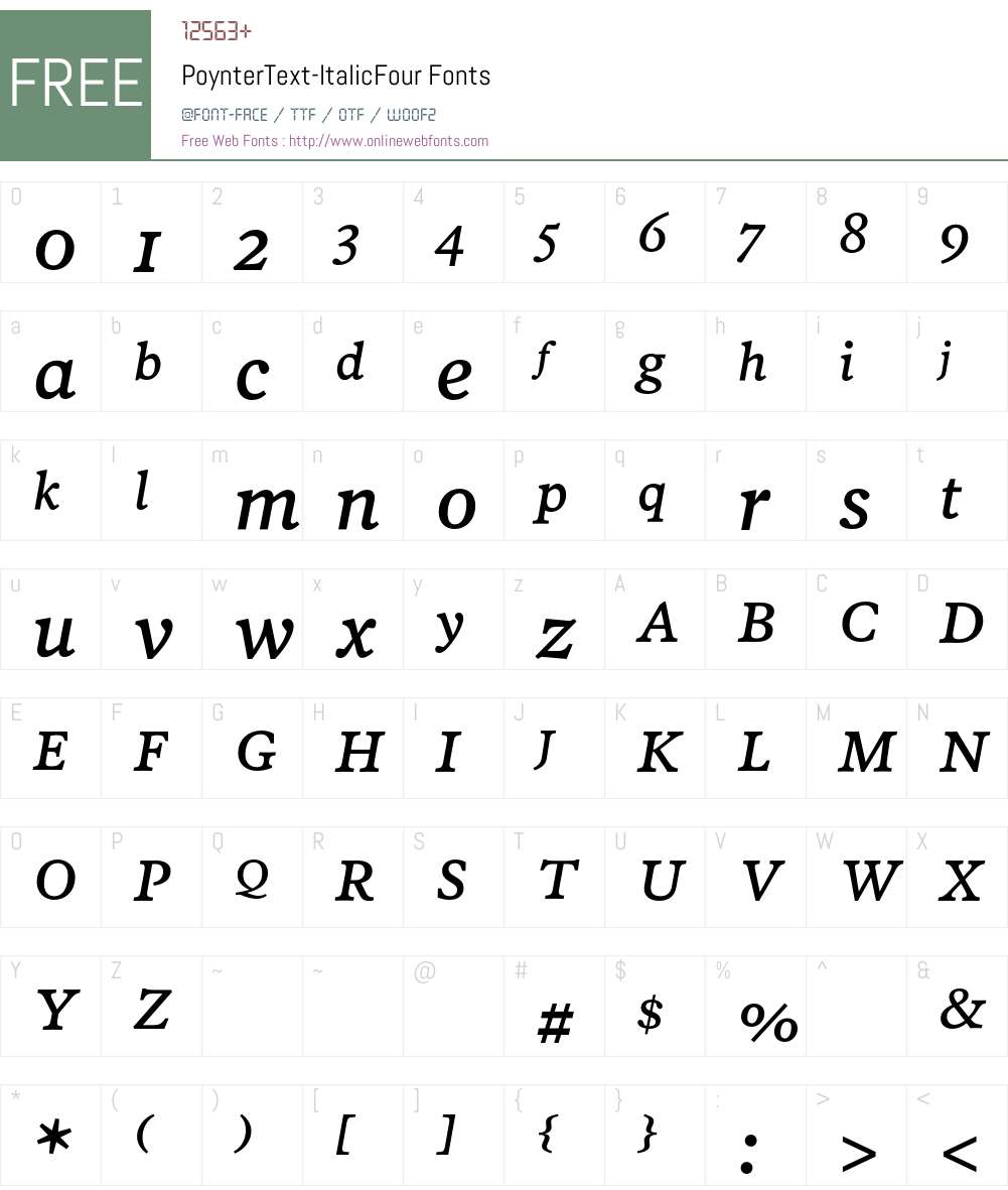 PoynterText Font Screenshots