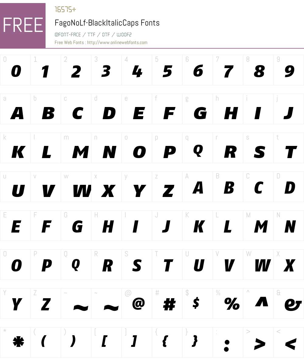 FagoNoLf Font Screenshots