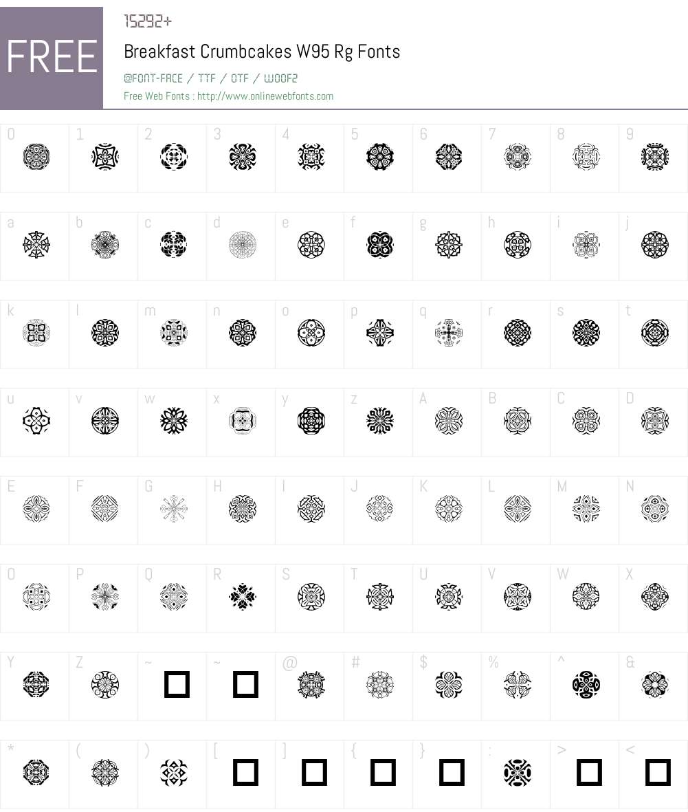 Breakfast Crumbcakes Font Screenshots