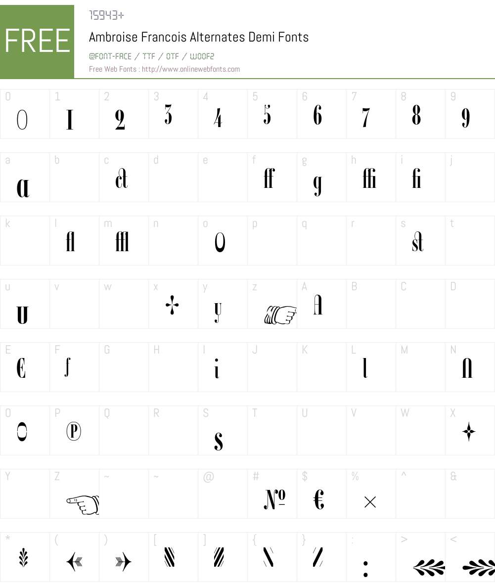 Ambroise Francois Font Screenshots