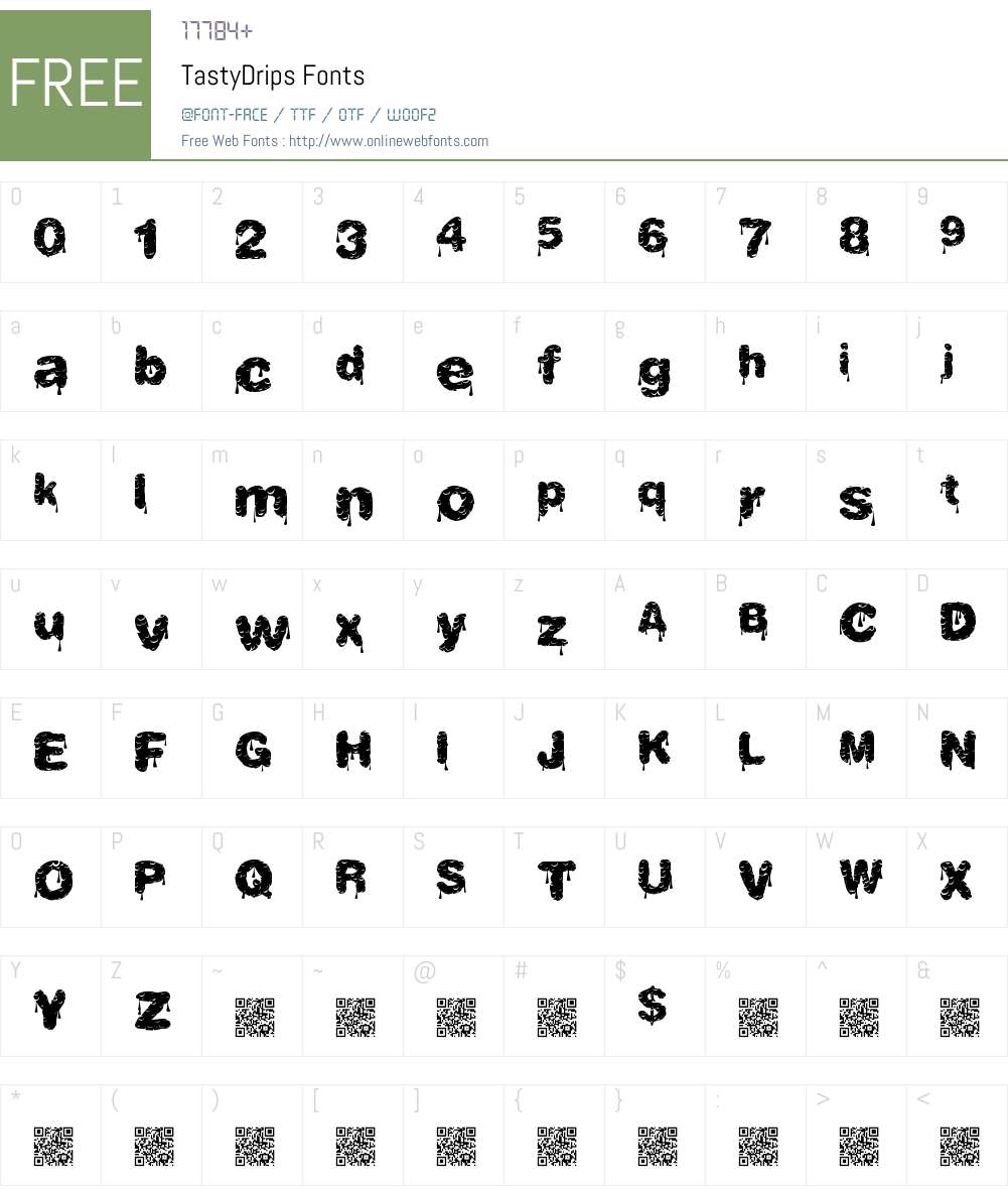 TastyDrips Font Screenshots