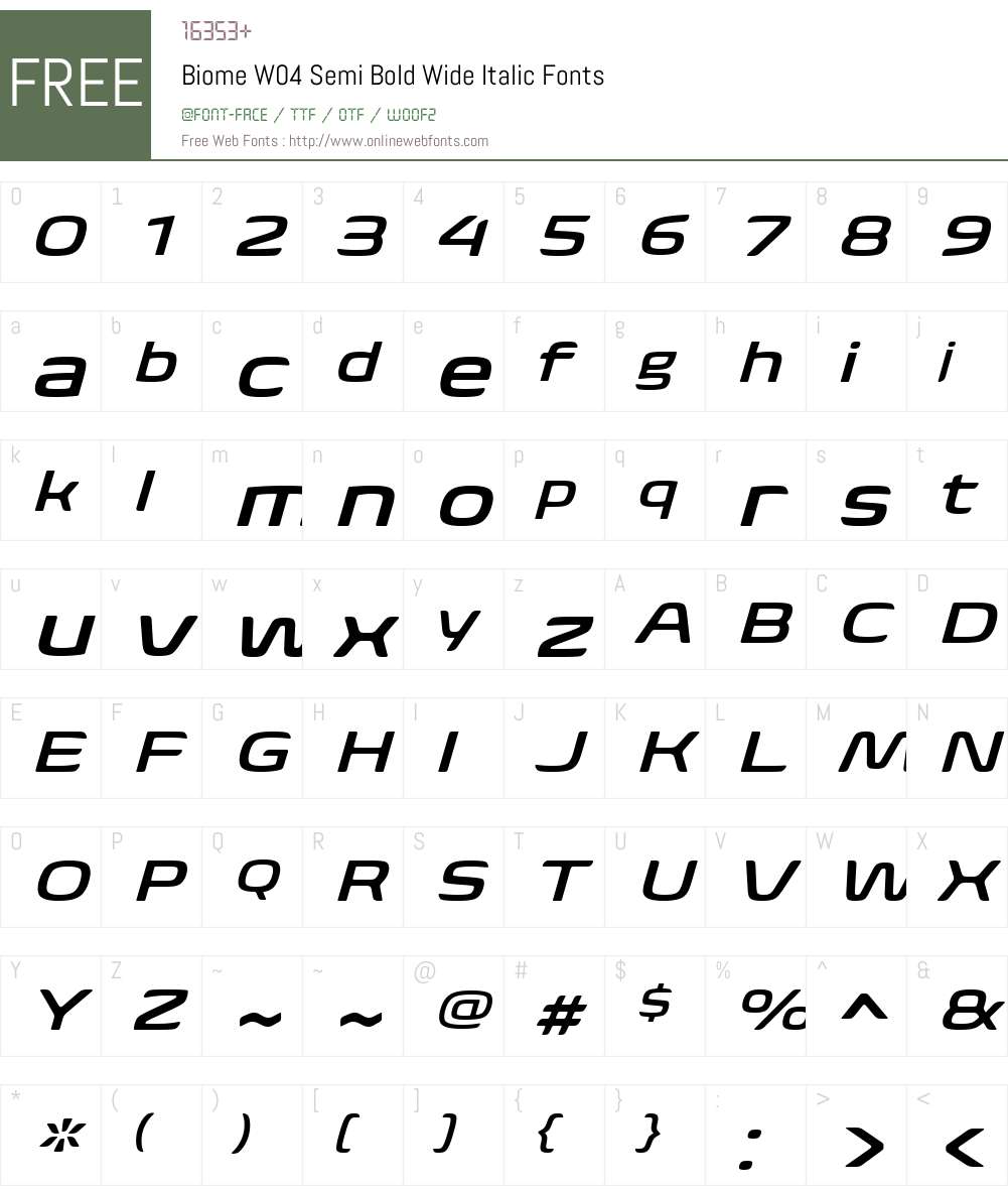Biome Font Screenshots