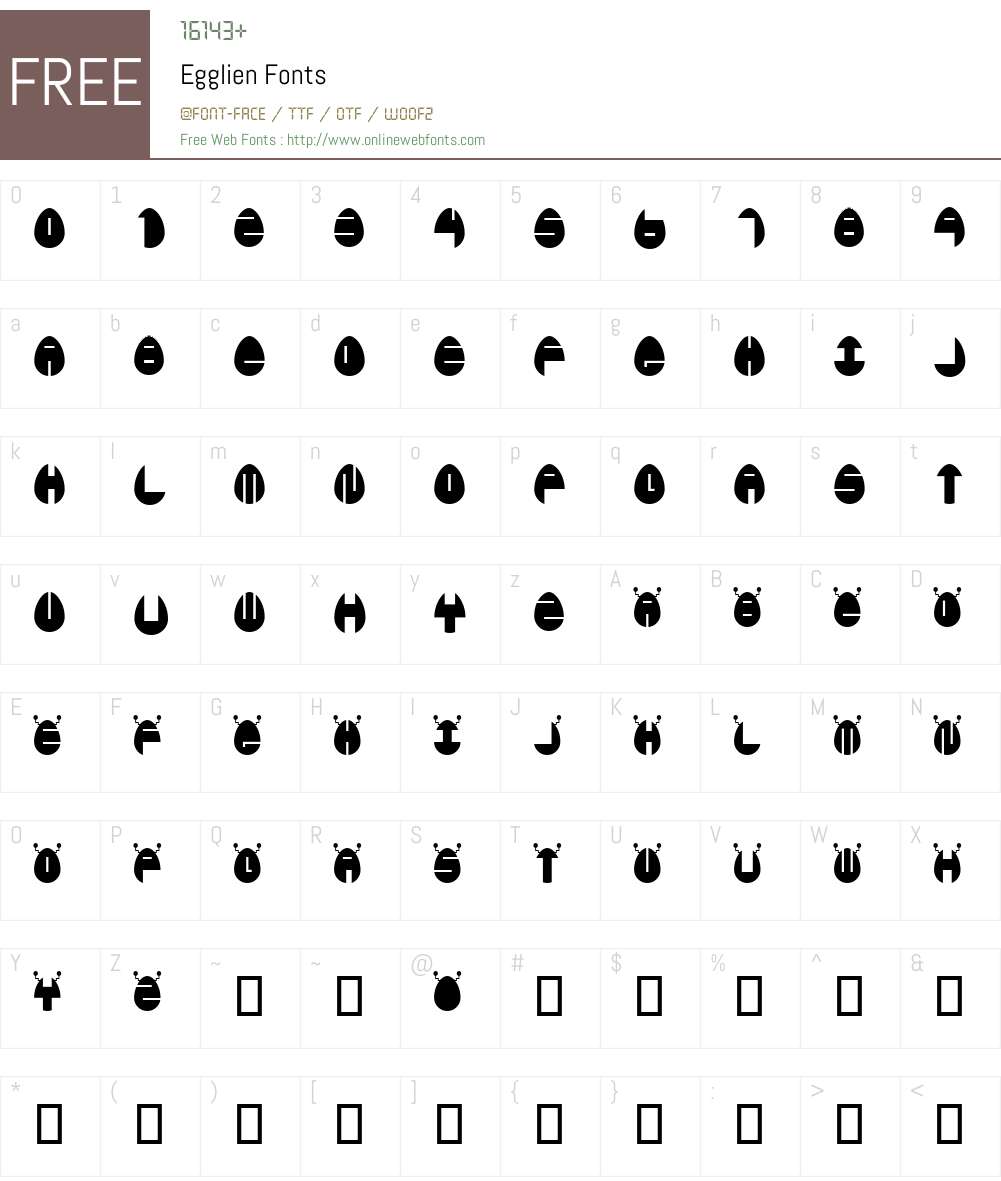 Egglien Font Screenshots