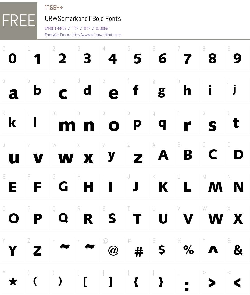 URWSamarkandT Font Screenshots