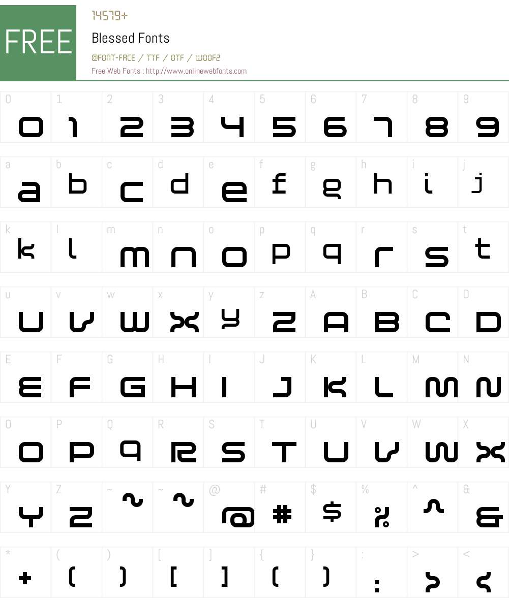 Blessed Font Screenshots