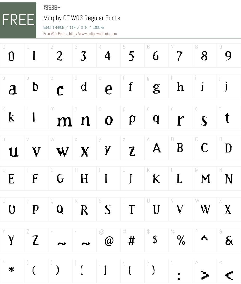 FF Murphy Font Screenshots