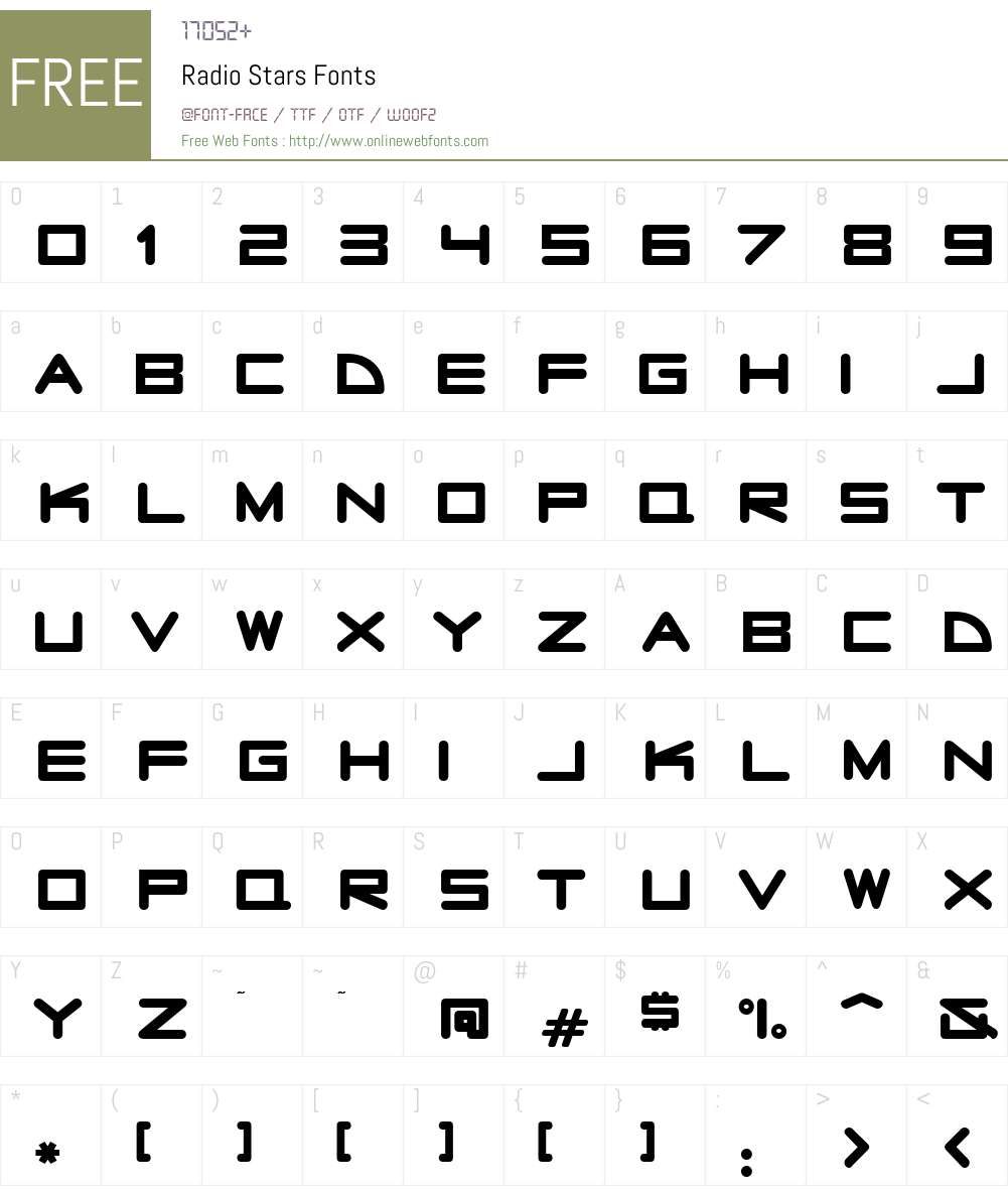 Radio Stars Font Screenshots