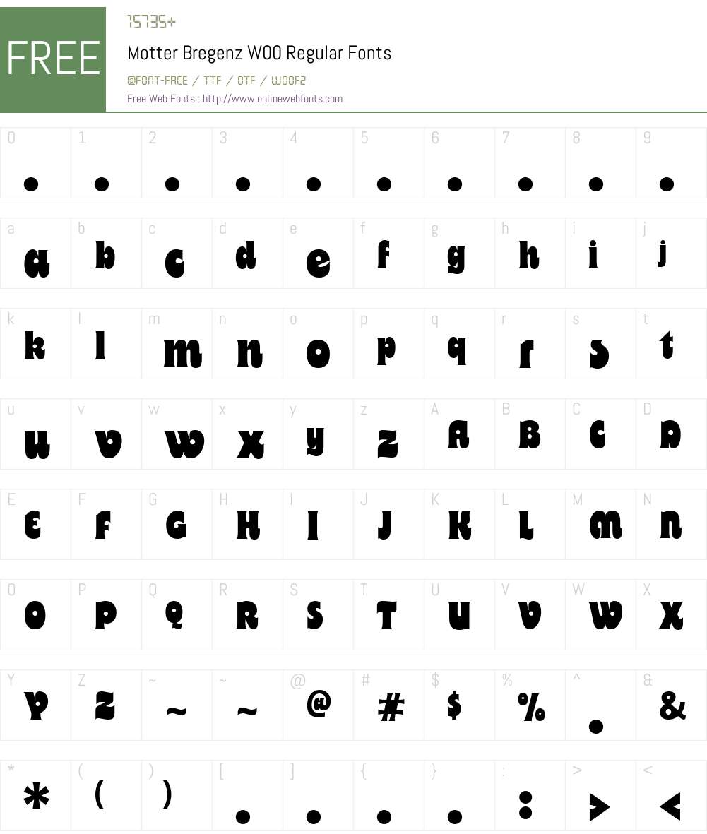 MotterBregenzW00-Regular Font Screenshots