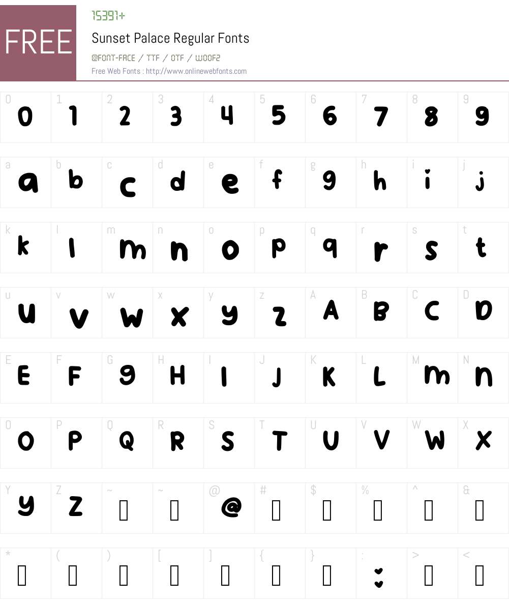 Sunset Palace 001.008 Fonts Free Download - OnlineWebFonts.COM
