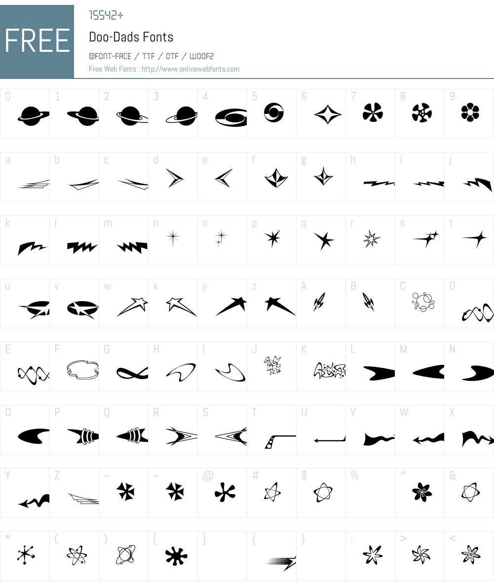 Doo-Dads Font Screenshots
