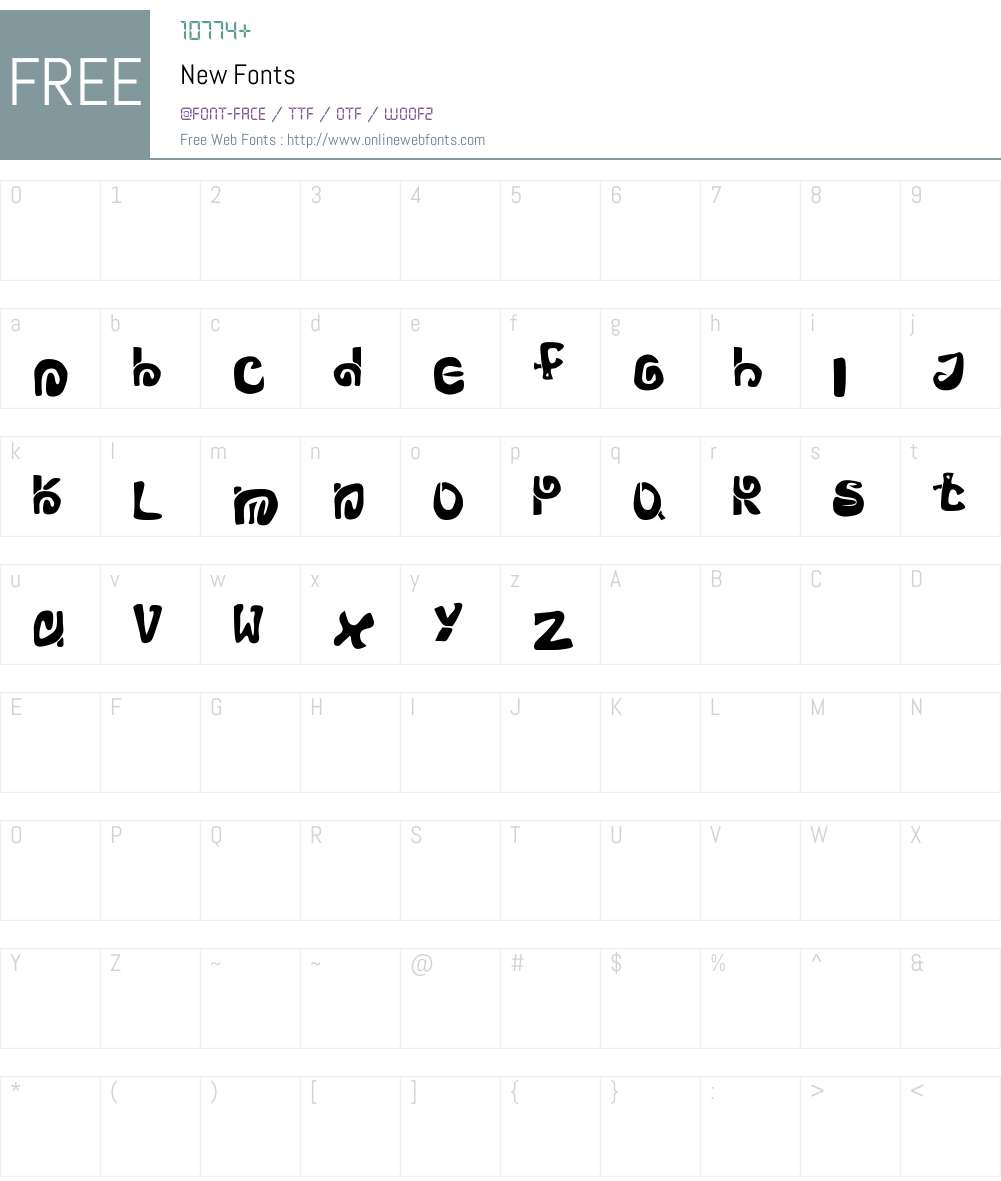 New Font Screenshots