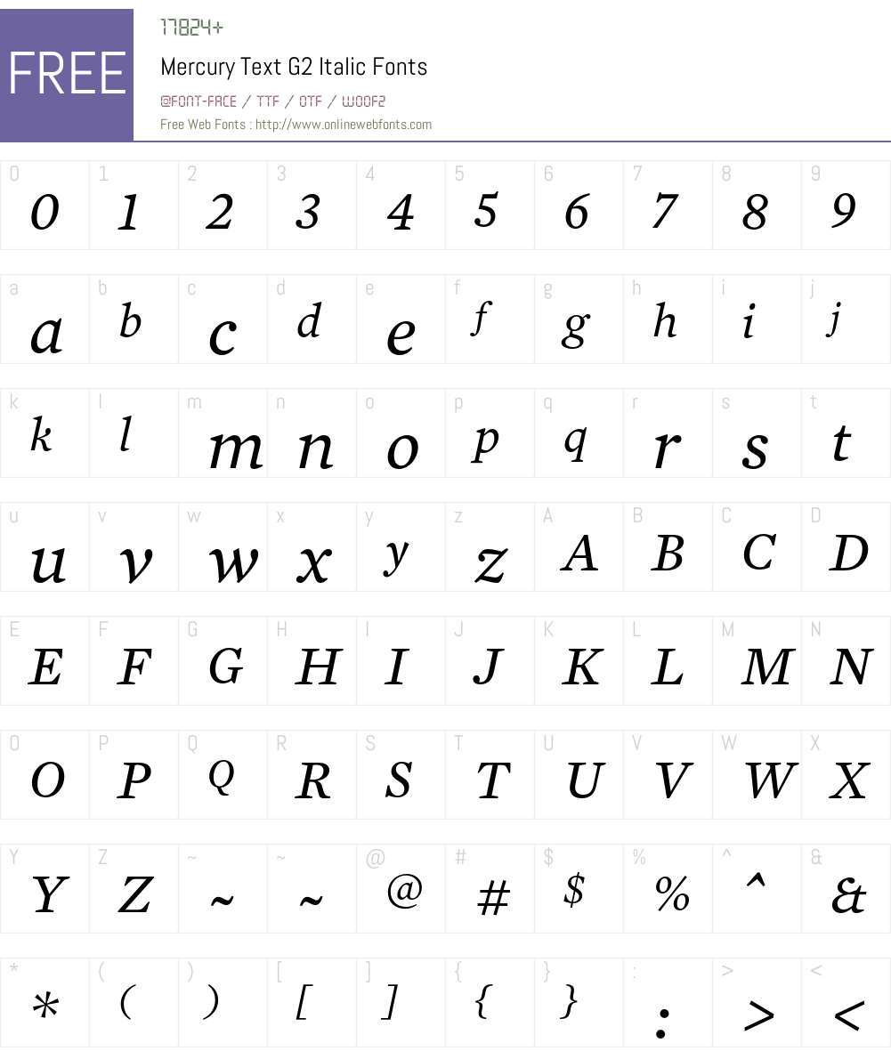 Mercury Text G2 Font Screenshots