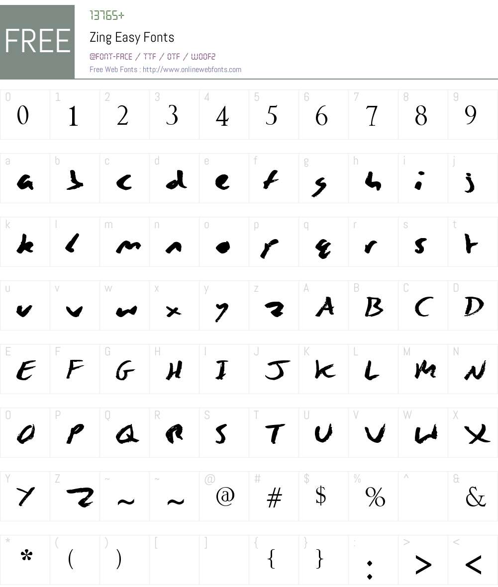 Zing Easy Font Screenshots
