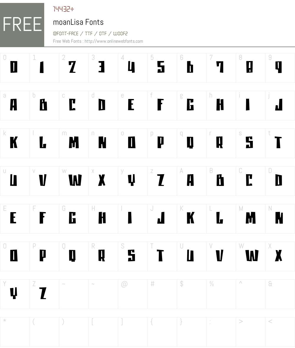 moanLisa Font Screenshots