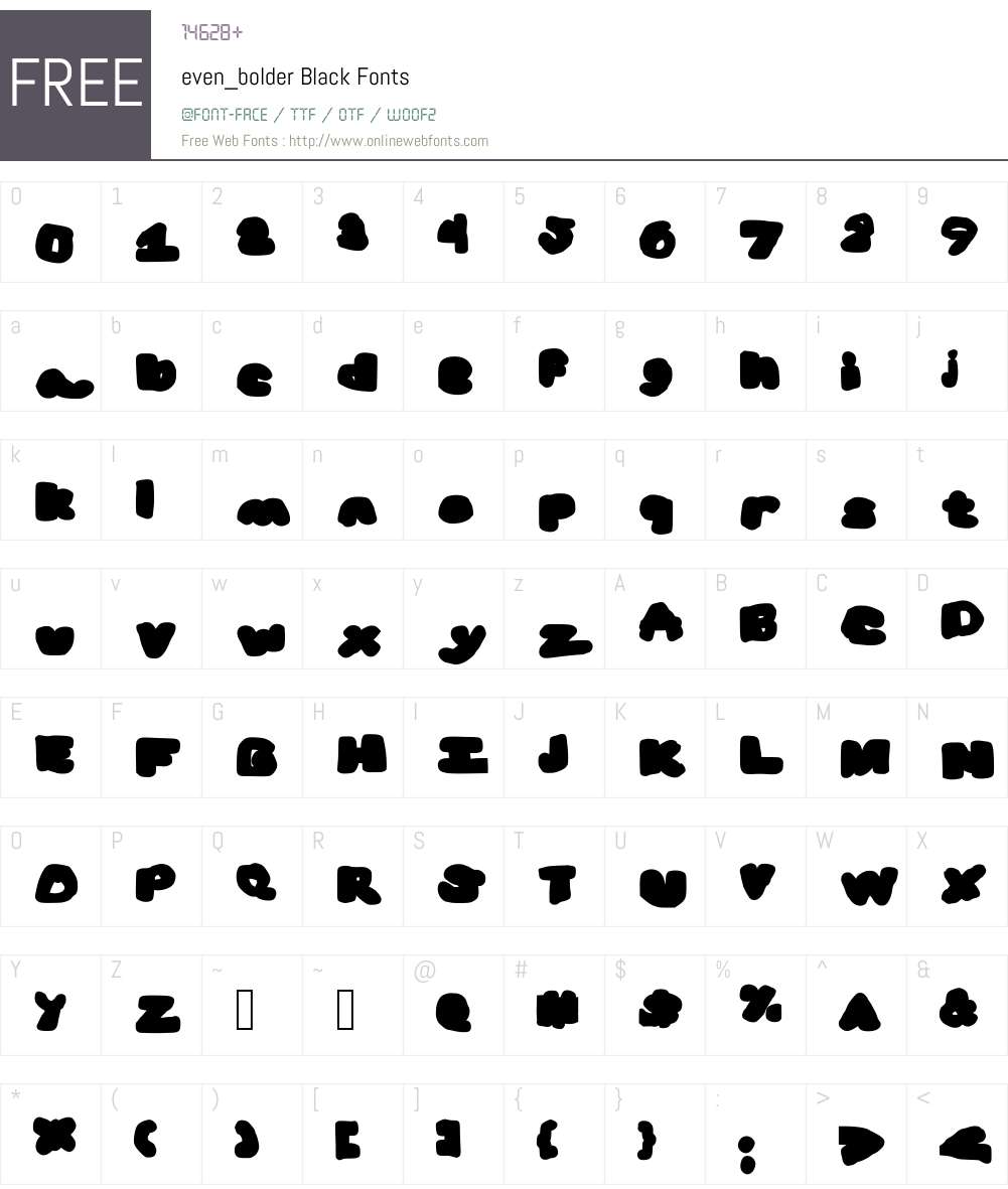 BigBlackandBeautiful Font Screenshots