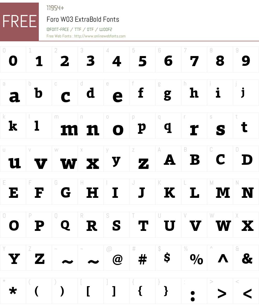 HT Foro Font Screenshots