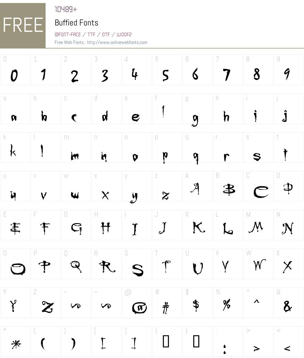 Buffied Font Screenshots