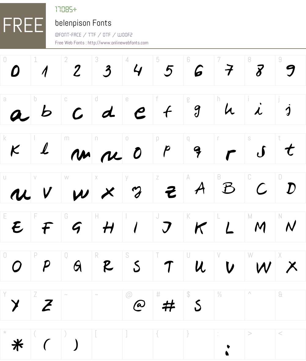 belenpison Font Screenshots