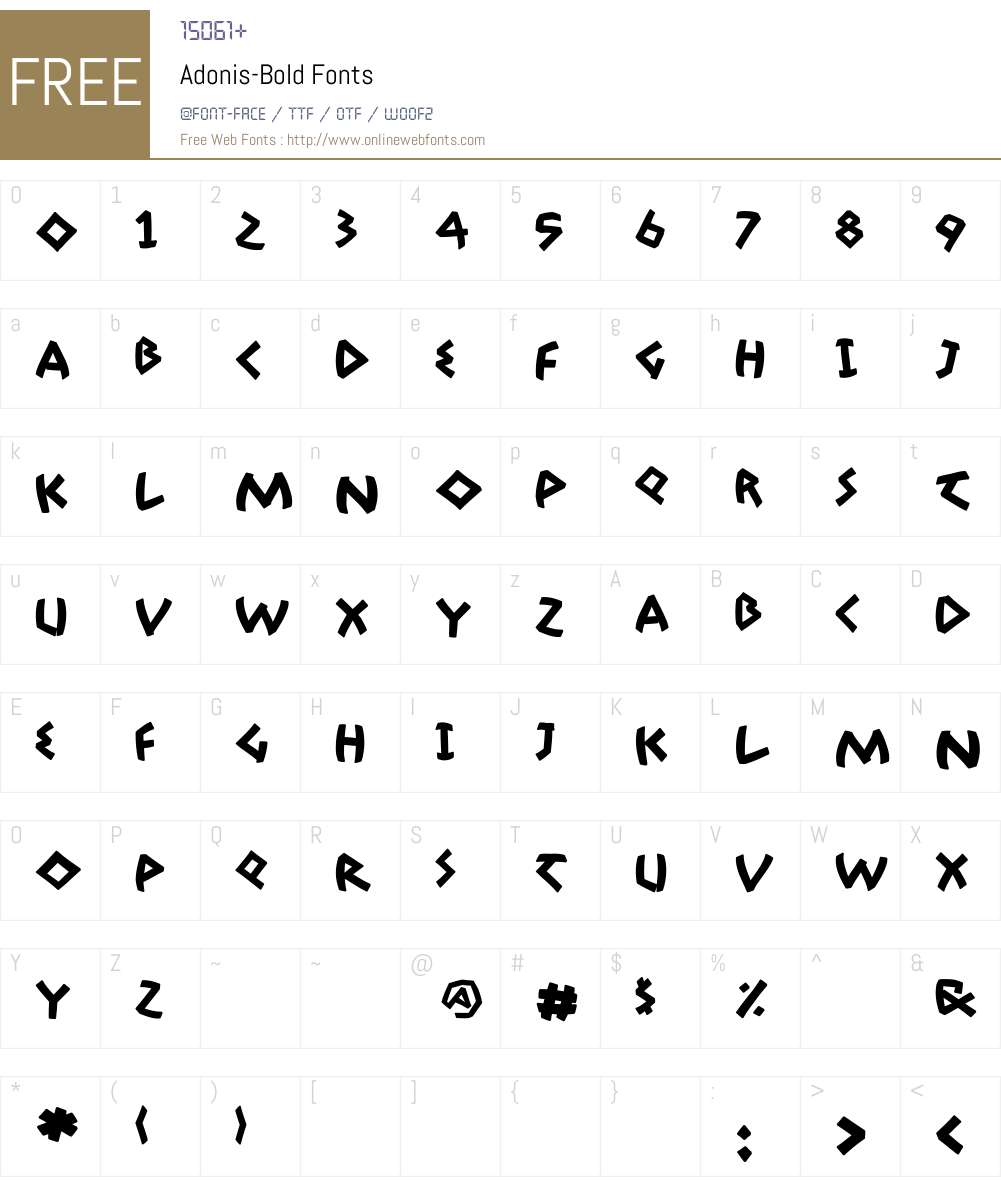 Adonis Font Screenshots